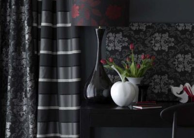 Maurice Kain grey and white curtain combo