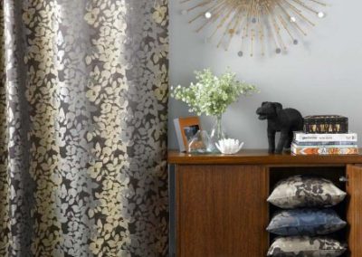 Maurice Kain grey and yellow curtains