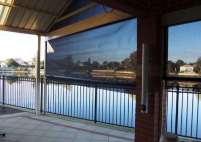 Ziptrak blinds along river