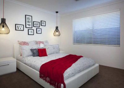 bedroom with venetians