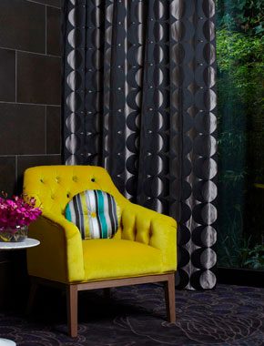 curtains with circle pattern