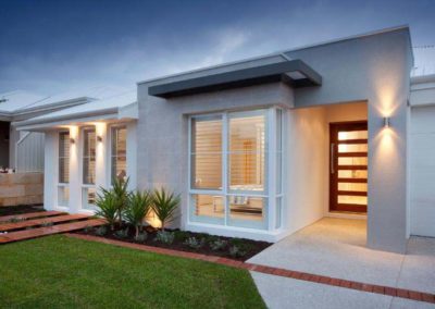 new home with white shutters