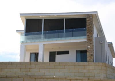 outdoor blinds on balcony