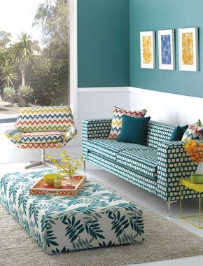 patterned living room furniture