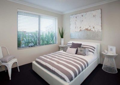 room with venetian blinds