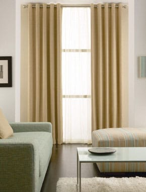 yellow curtains in living room