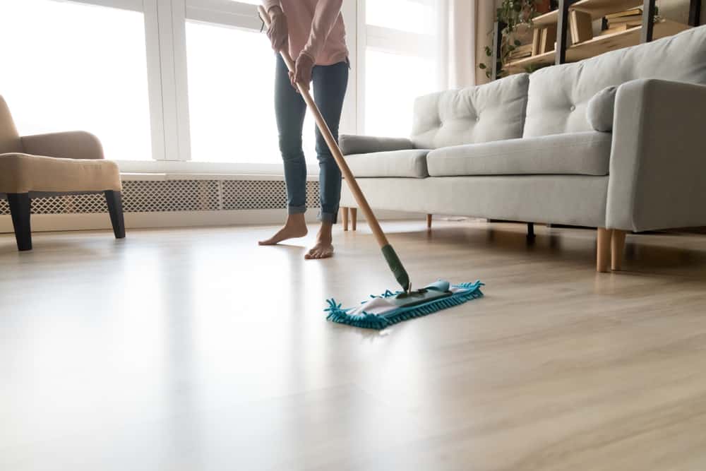 mopping laminate flooring